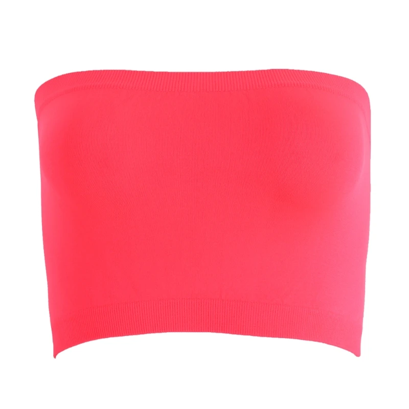 One-Piece Seamless Elastic Strapless Bandeau Bra Tube Top Bra Womens One Size