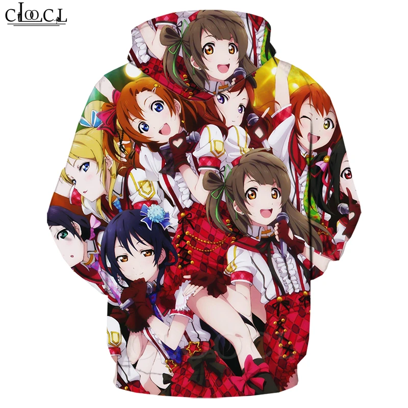 Хиппи хипстер классический Love Live толстовки для мужчин и женщин 3D принт японского аниме девушка бег спортивная Harajuku уличная одежда топы T486