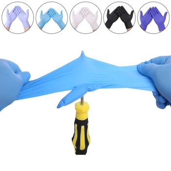 

100PCS Disposable Gloves Anti-virus Gloves Medical Household Cleaning Kitchen Accessories Nitrile Industry Gardening Beauty