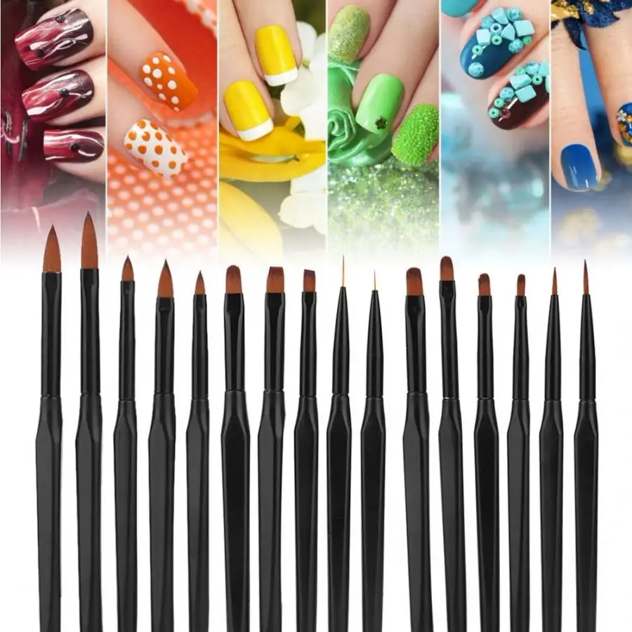 

Nail Art Brush Rhombus Professional Art Nail Drawing Painting Pen Handle Manicure Tool Set Manicure Brushes