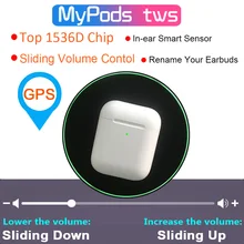 Беспроводные наушники MyPods Tws Arie 2 с gps, Bluetooth, наушники с регулятором громкости, 8D Super Bass PK i5000 i9000 i90000 Pro MAX TWS