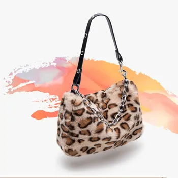 

2020 New Women Leopard Pattern Autumn Chain Underarm Bag Single Shoulder Portable Soft Casual Phone Package C690