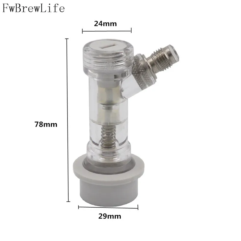 Spunding Valve Adjustable Pressure Relief Valve Assembly with Gauge Ball Lock Disconnect Integrated Check Valve Beer Brewing  (9)