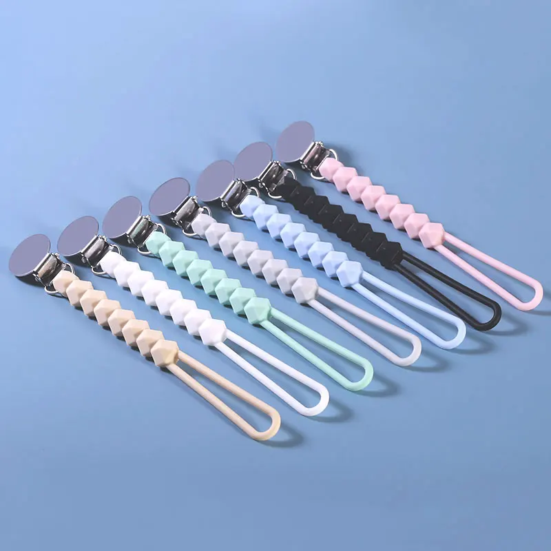 

5Pcs Baby Silicone Pacifier Clips Chain BPA Free Food Grade Siicone Teether Accessories Toys DIY Pacifier Holder For Kids