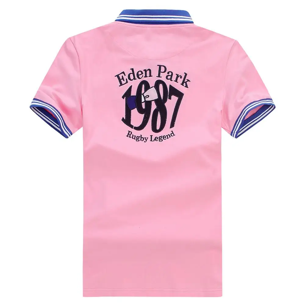 Eden-Camiseta de algodón para hombre, Polo informal, Bonito bordado, estiramiento, cómodo, talla grande M a 3XL