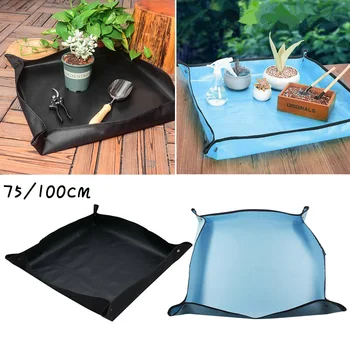 

1*Plant Mat Waterproof Flower Pot Mat Gardening Oxford Plant Pad Planter Saucer Tray 75*75CM / 100*100CM