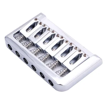 

Chrome Electric Guitar Hardtail Top Load Bridge 6 String Fixed Hard Tail Parts Y4UB