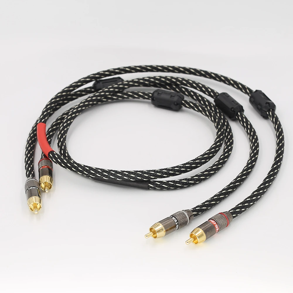 Audiocrast a53 par estéreo de alta fidelidade cabo rca alta performance premium hi-fi áudio 2rca para 2rca interconectar cabo
