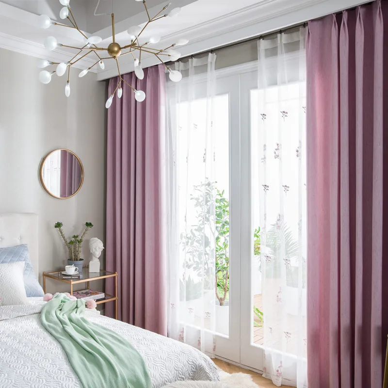 Затемняющие шторы в скандинавском стиле занавески из полиэстера и льна для