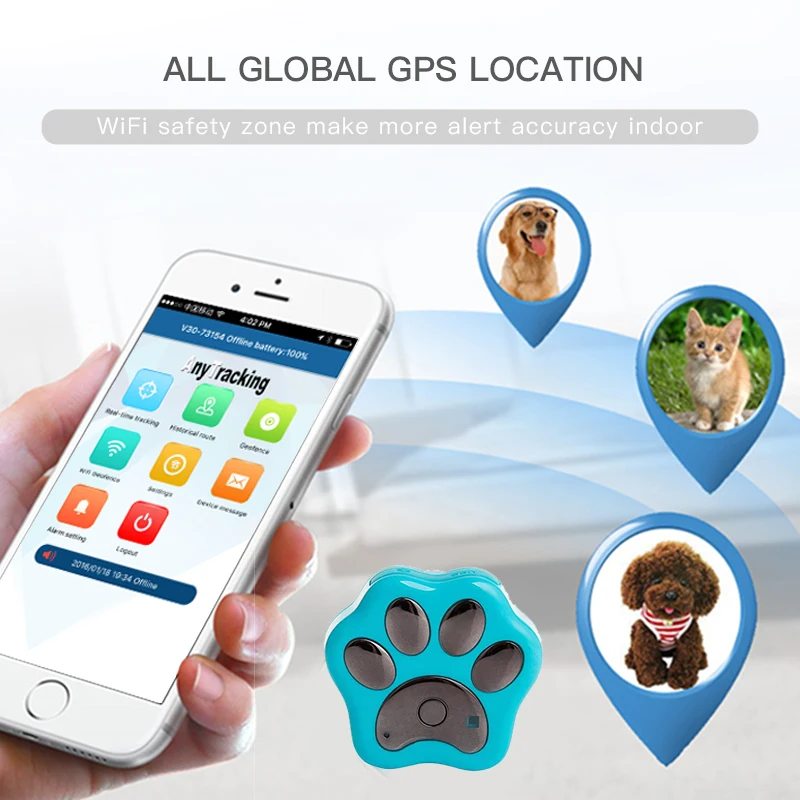 GPS трекер для собак Pet анти-потеря водонепроницаемый Wifi смарт-трекер детектор кошачий ошейник с трекером