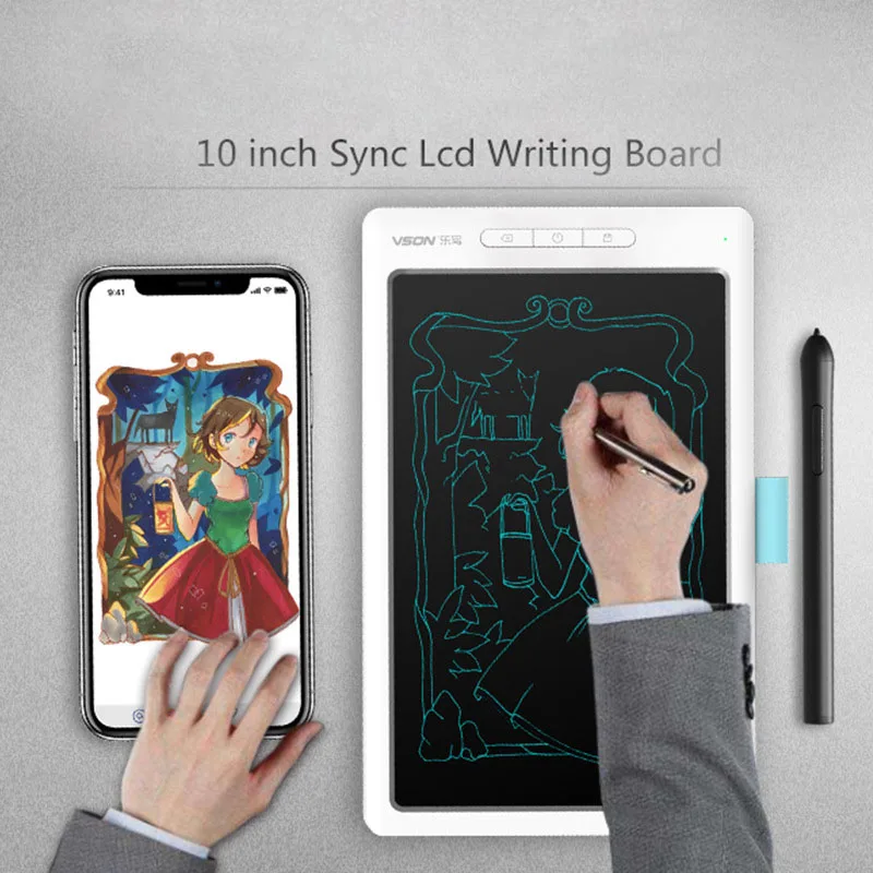 

10 inch Portable LCD Writing Tablet Digital Electronic Drawing Handwriting Bluetooth Connecting Mobile Phone ultra-thin Board