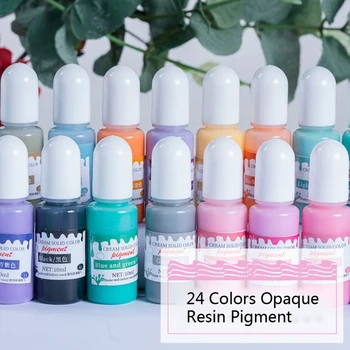 

24 Colors Epoxy UV Resin Pigment Opaque Liquid Epoxy UV Resin Dye Resin Colorant Resin Art Jewelry Making 0.35oz Each