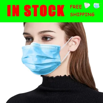 

마스크 Blue Protection Masks Disposable Non Woven Mask Three Layer Filter Unisex Anti Dust Mouth Nose Ear Mask