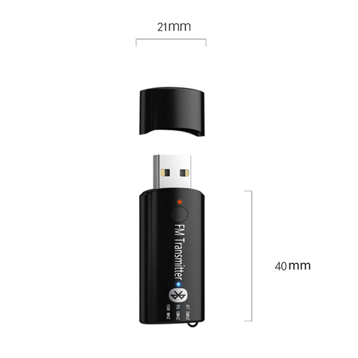 

Portable Mini 2 in 1 Wireless Bluetooth 5.0 USB Transmitter Receiver Adapter 3.5mm AUX LED Indicator Button Switch Plug & Play