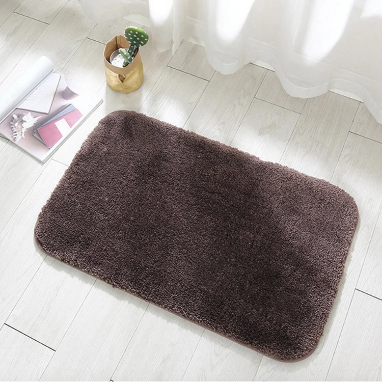 dark brown Коврик для ванной, нескользящий коврик для ванной, Впитывающий Коврик из пены с эффектом памяти, коврик для ванной, кухонный дверной пол, коралловый флис - Цвет: dark brown