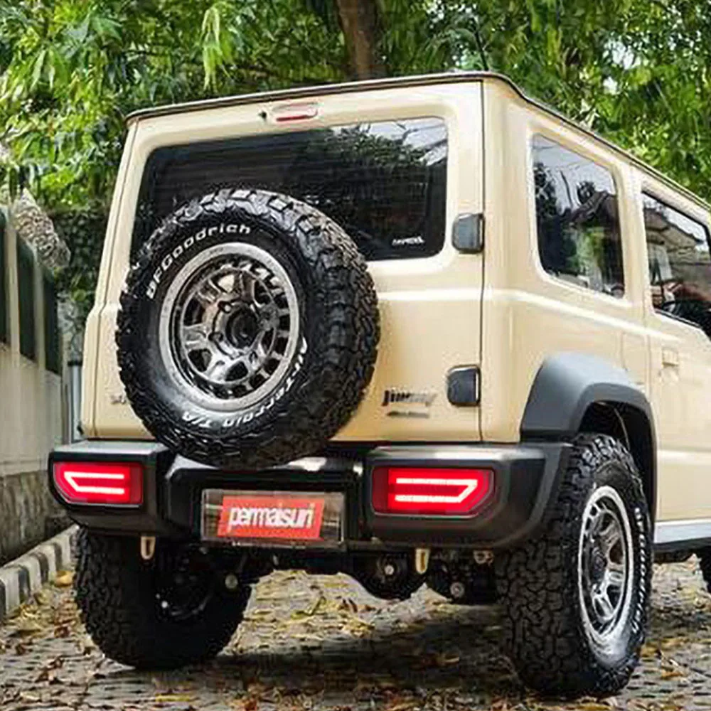 Achterlichtlamplens Voor Suzuki Voor Jimny 2019 2020 2021 2022 Led-achterlicht Stop Lamp Achter Parkeerrem Richtingaanwijzer Reflector Achterlicht Auto Accessoires Achterlicht (Kleur : Smoked