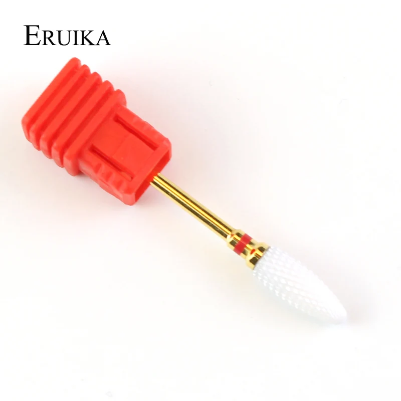 NO2 ERUIKA, 1 шт., керамический сверло для ногтей с золотым хвостовиком, фреза, электрическая машинка для маникюра, аксессуары, биты, инструменты для дизайна ногтей - Цвет: NO2