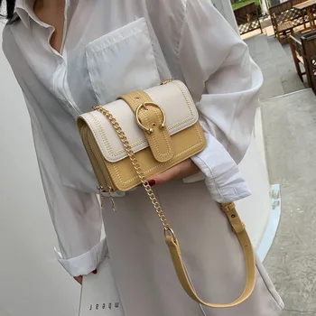 

Chain Pu Leather Crossbody Bags For Women 2020 Small Shoulder Messenger Bag Fashion Special Lock Design Female Travel Handbags