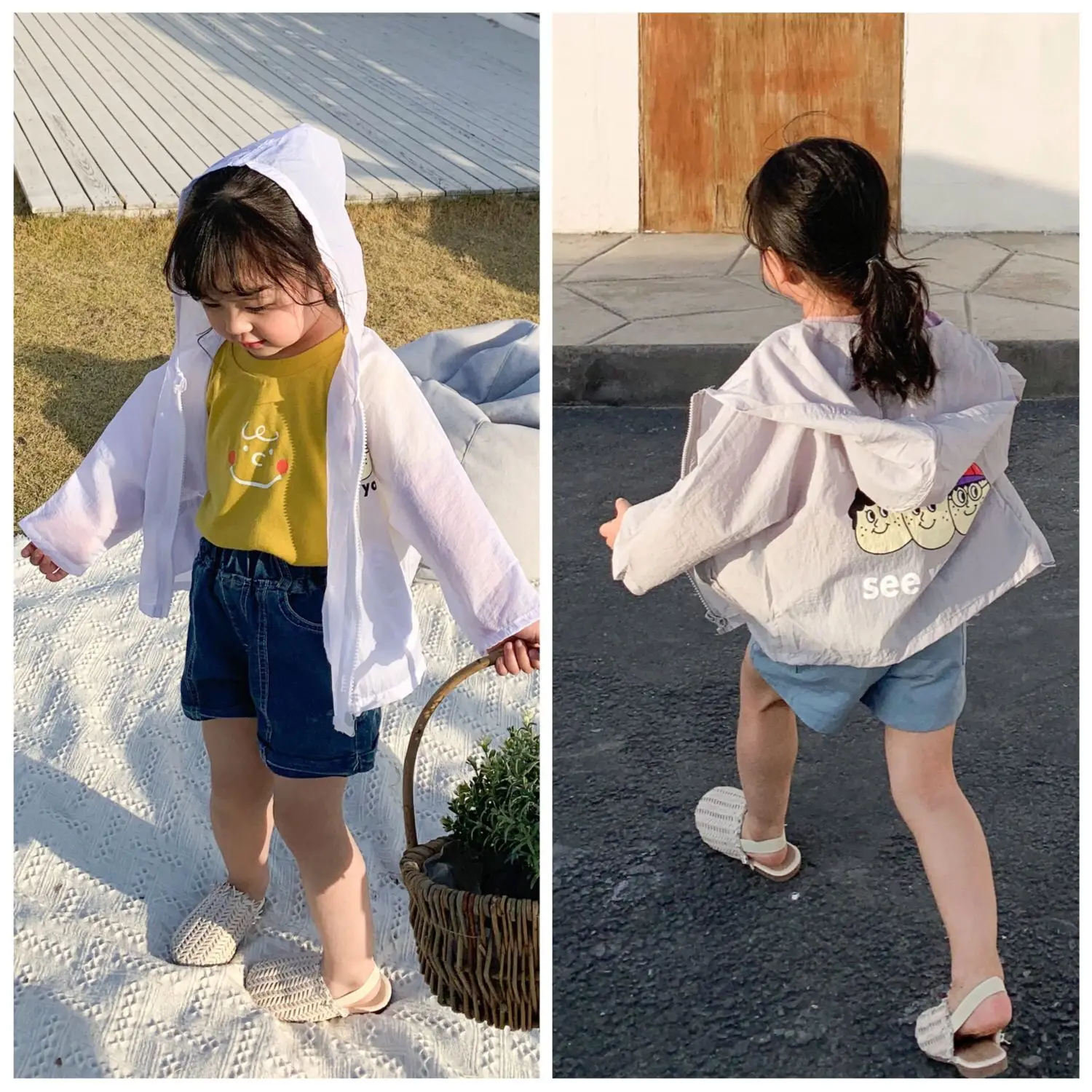 

Can M Anne 2020 Childrenswear Spring And Summer New Style Children Coat Korean-style Cartoon Printed Thin Fabric Coat