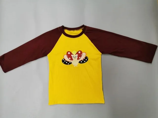

Hot-Selling New Models Baby T-shirts Turkey Pattern Boy Clothes Upper Outer Garment Free Shipping BSY908-205