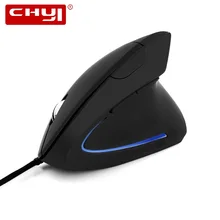CHYI Красочный Светодиодный свет эргономичная Проводная компьютерная мышь Вертикальная оптическая мышь 1200/2000/3200 dpi регулируемые Мыши для ПК ноутбука