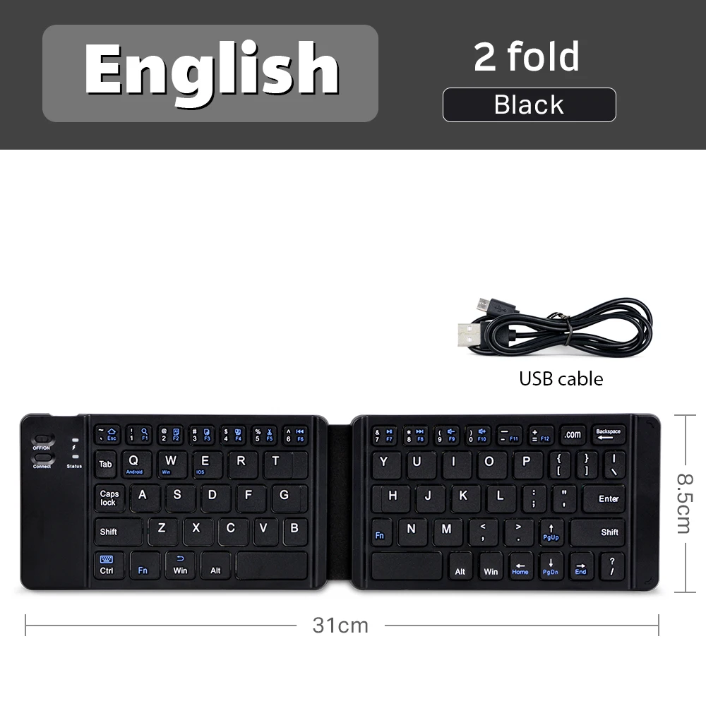 Teclado inalámbrico Ordenador portátil Inalámbrico 3 en 1 Mini teclado  Touchpad Mouse, español, retroiluminado colorido Kearding EL000310-06B