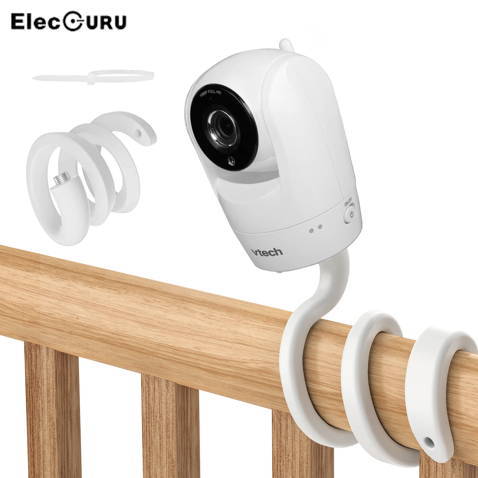 Flexible Twist Mount Bracket for Vtech Baby Monitor Security Camera,Attaches Your Camera to Crib Cot Shelves or Furniture