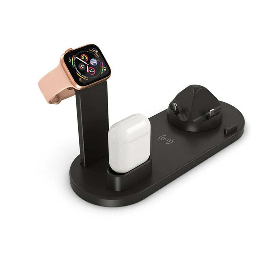 3 в 1 зарядная док-станция держатель для Apple Watch iPhone 11 Pro XS XR 7 8 Plus Airpods док-станция Беспроводное зарядное устройство Подставка станция крепления база