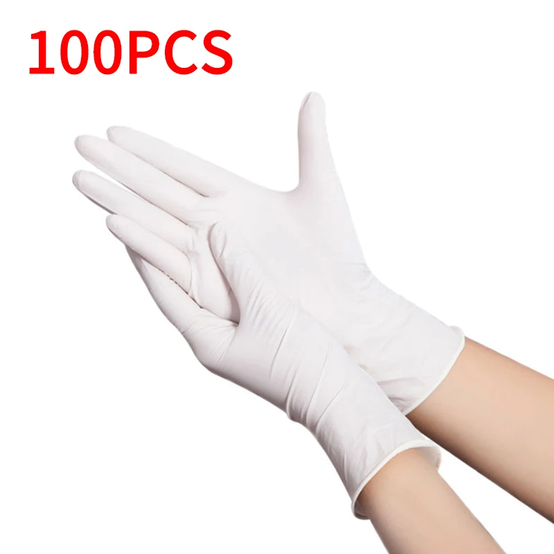 White Disposable Glove Latex Kitchen/Rubber Gloves Universal Magic Cleaning Tool 