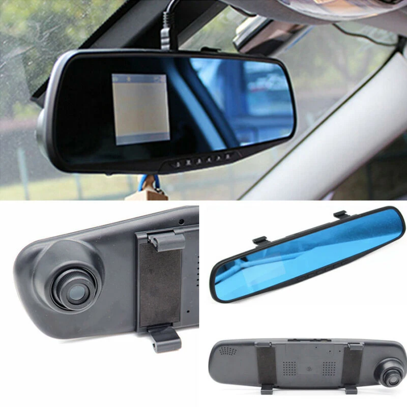  2.4 Inch HD Car DVR Mirror Rear View Mirror Camera IR Night Vision Recorder 12-24V Car Charger Car 