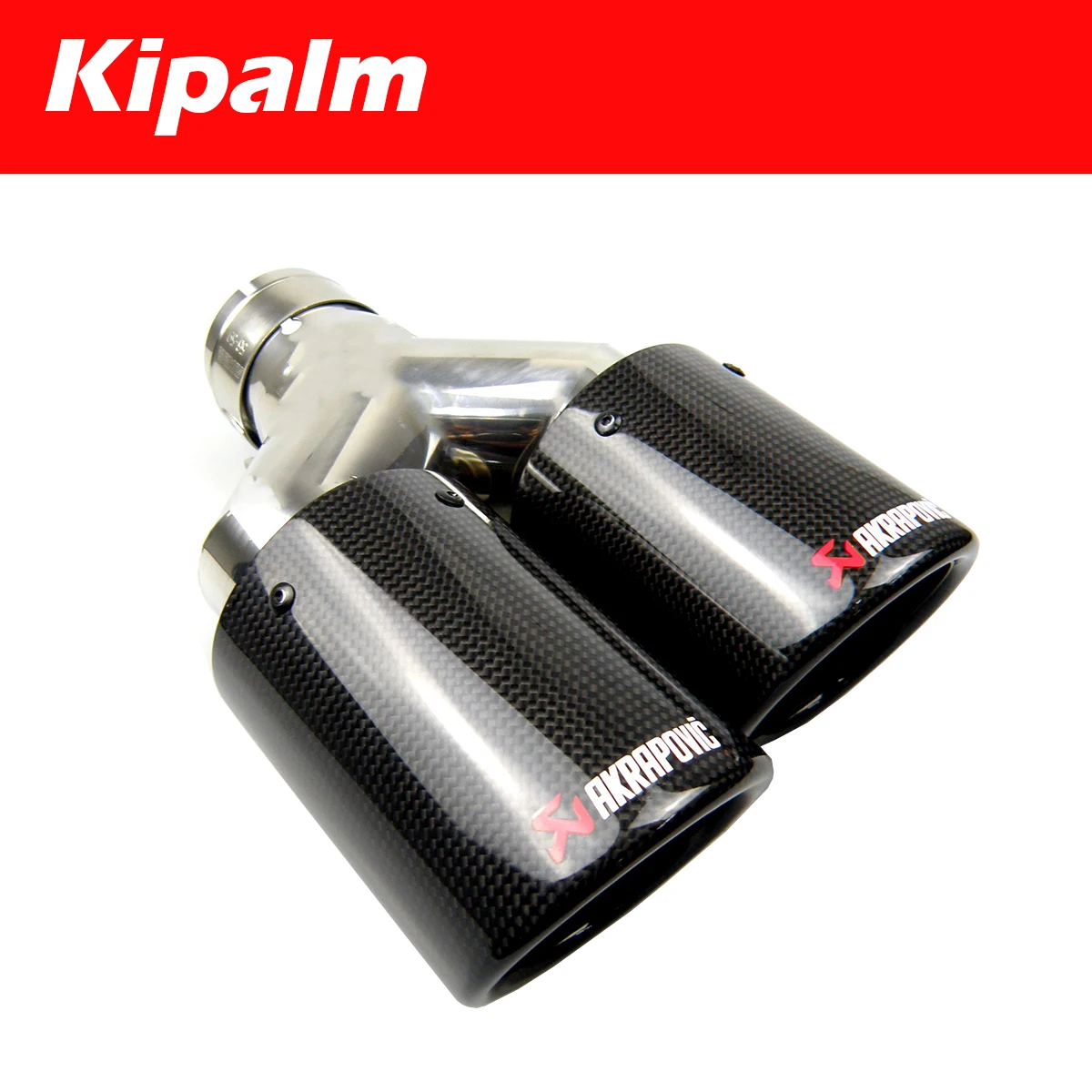Универсальный Авто Akrapovic двойной выхлопной наконечник вьющиеся края углеродного волокна+ нержавеющая сталь двойной конец трубы для автомобиля аксессуары