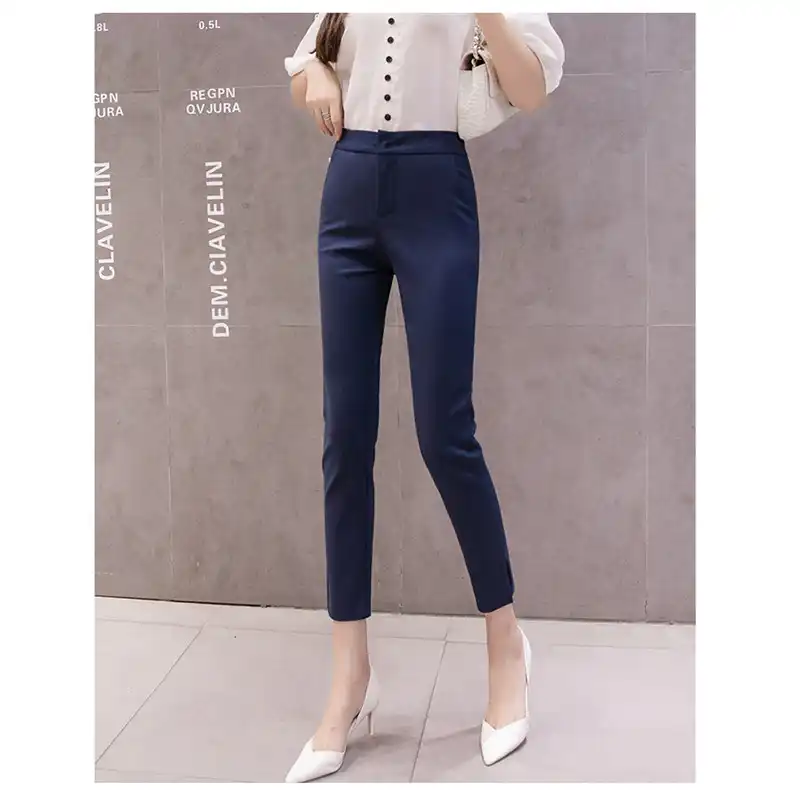 high waist office trousers for ladies