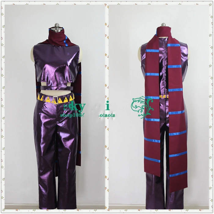 Joseph Joestar, костюм для косплея, аниме, Необычные приключения Джоджо, фиолетовый костюм из искусственной кожи, костюм на Хэллоуин, Рождественский наряд