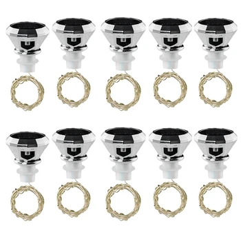 

10 Packs Bottle Lights Solar Wine Bottle Lights 20 LED Outdoor Waterproof Fairy Light Strings for Wine Bottle Decoration