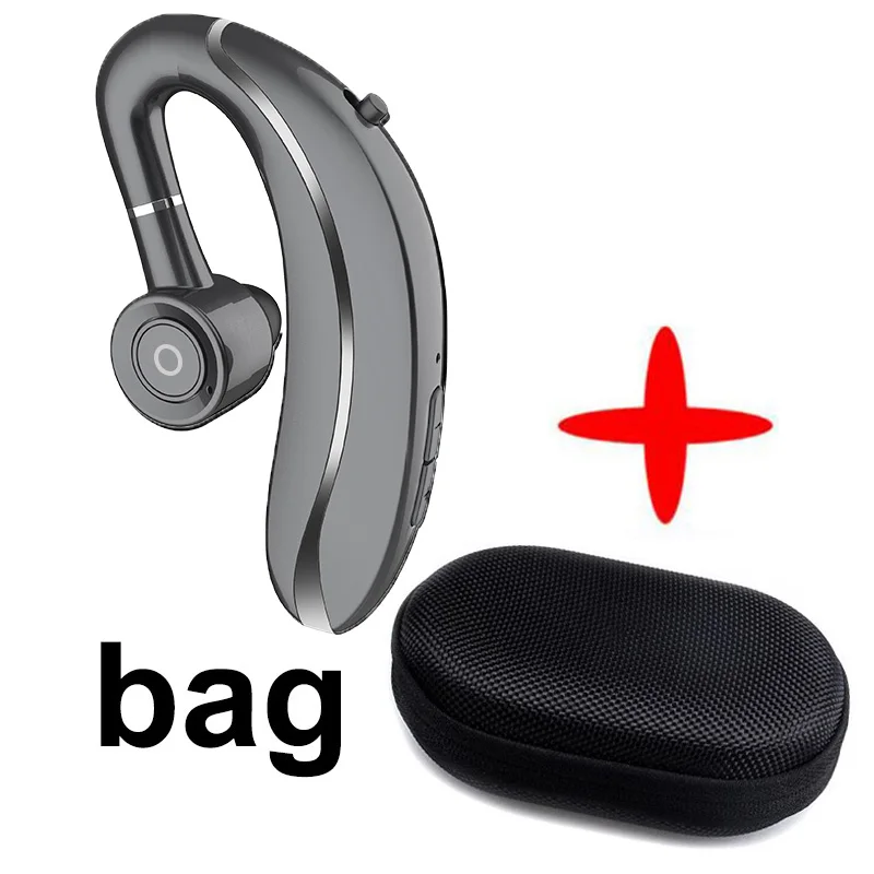 Q10 Bluetooth 5,0 гарнитура Беспроводные наушники с микрофоном 30 часов в режиме разговора свободные руки для вождения спорта для iPhone huawei xiaomi - Цвет: Silver with bag