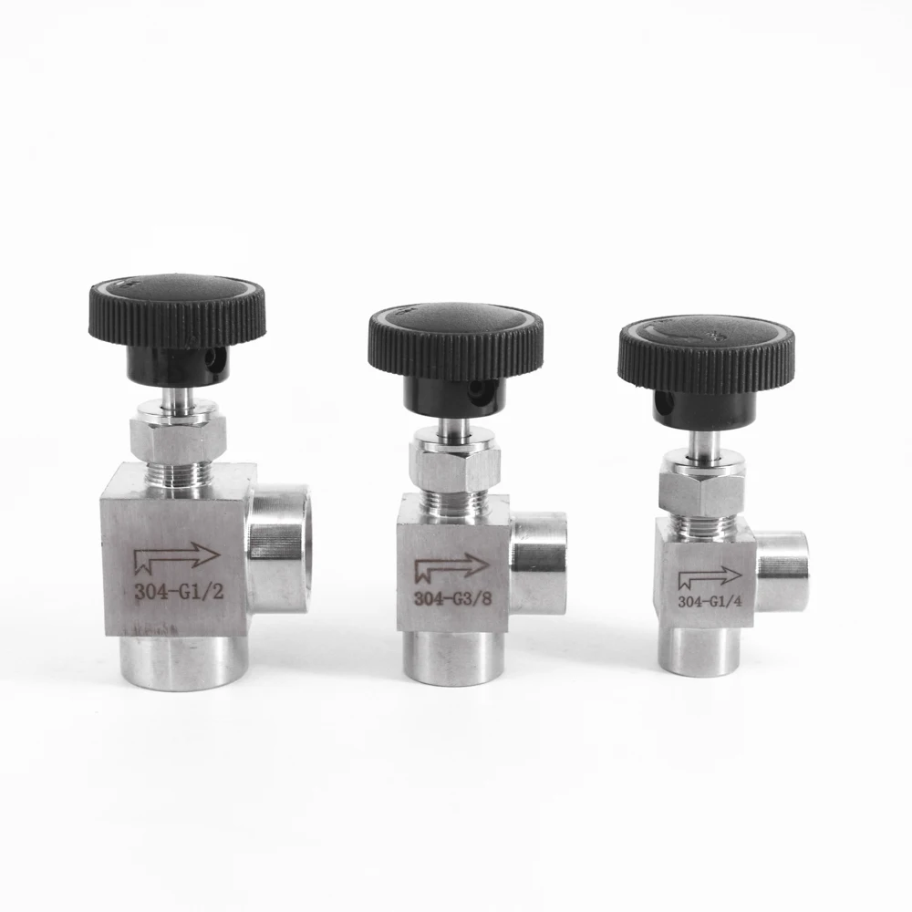 1/8 &quot1/4&quot 3/8 &quot1/2&quot BSP NPT Женский угловой игольчатый клапан кран локоть 304