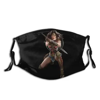 

Wonder Women Mouth Face Mask Blocking With Bracelets Facial Mask Fashion Cool with 2 Filters for Adult