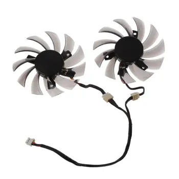 

2Pcs T128010SM 75mm 3Pin Cooling Fan for GTX 460 465 560 Ti 580 650 750Ti GT440 GT610 GT730 Graphics Card Cooler Fan