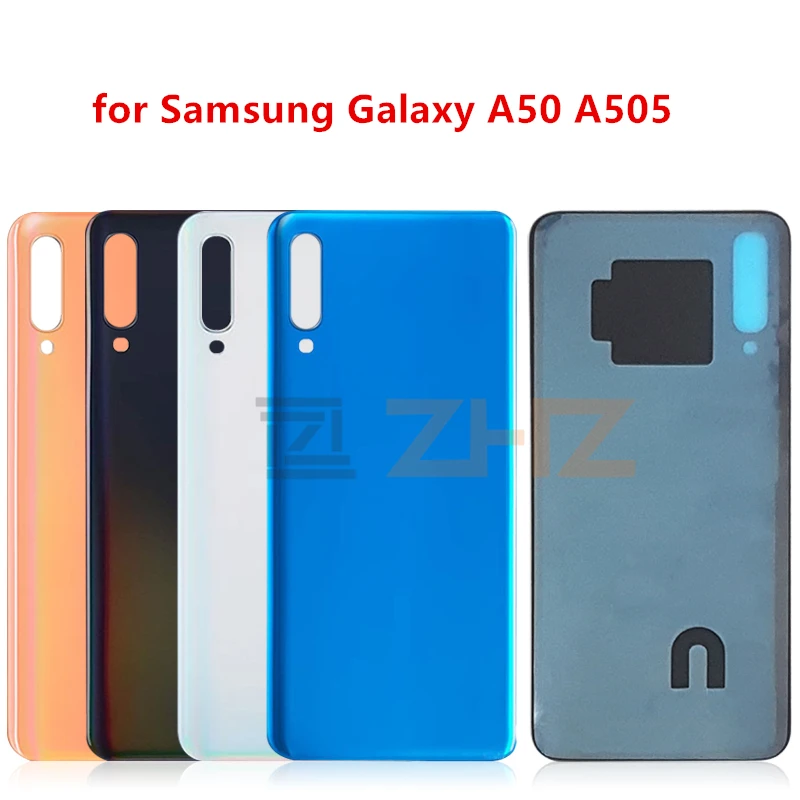 Для SAMSUNG Galaxy A50 A505 задняя крышка батарейного отсека задняя пластиковая мягкая крышка Корпус чехол Замена для SAMSUNG A50 Крышка батарейного отсека