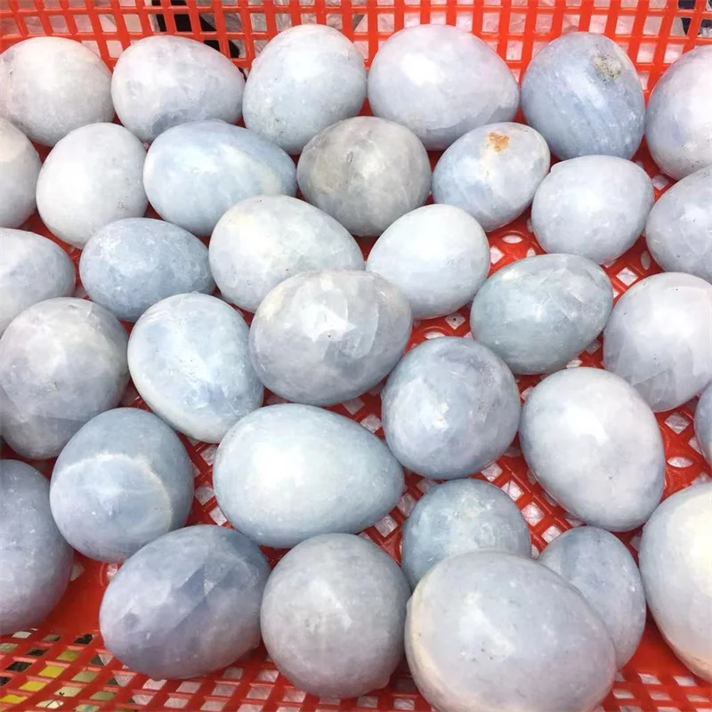 

Celestite Massage Egg Natural Stones Quartz Crystals Healing Gemstones Home Decorations
