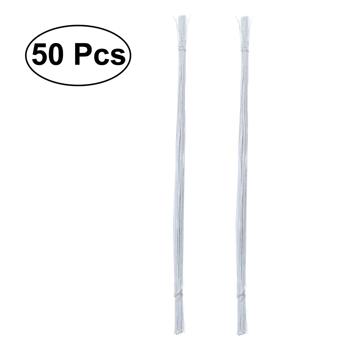 50pcs 24 Gauge White Floral Wire Stem Handmade Artificial Flower Arrangement Supplies for DIY Craft | Дом и сад