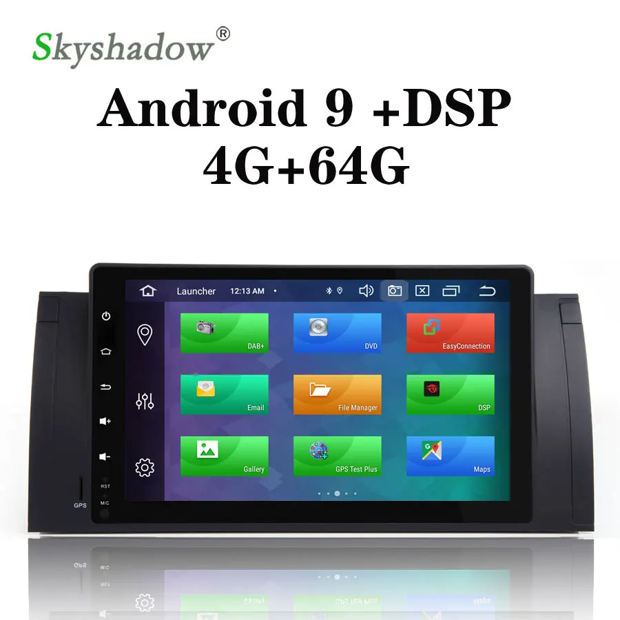 DSP 9 ''ips HD Android 9,0 8 ядерный 4 Гб ОЗУ 64 Гб ПЗУ gps карта Автомобильный dvd-плеер радио Wifi Bluetooth для BMW E39 X5 E53 M5 Range Rover