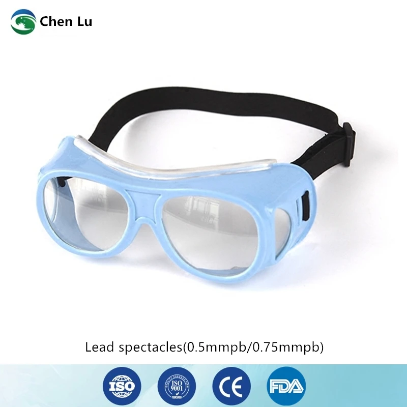 Lunettes de plomb authentiques avec protection latérale, 0.5-0.75mmpb,  lunettes de protection contre les rayons X dans les salles CT et les salles
