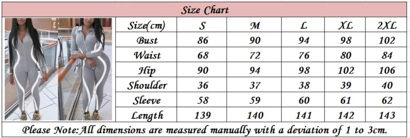 2019 Autumn Women Reflective Striped Jumpsuit Long Sleeve V-Neck Zipper Bodycon Romper Sexy Skinny Ladies Long Pants Jumpsuit