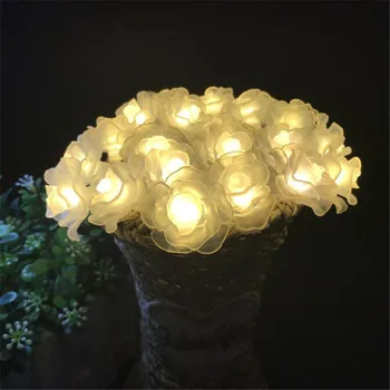 

Holiday Lighting 10LED Novelty Rose Flower battery Fairy String Lights Wedding Garden House Party Lover's day Decoration