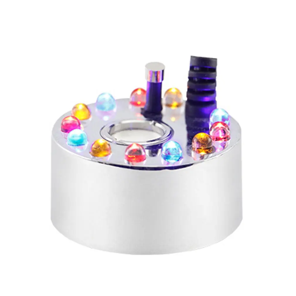 

Intelligent 12 Led Lights 20Mm Single Head Ultrasonic Atomizer Air Humidifier Atomizing Lamp Rockery Water Bonsai fog fountain
