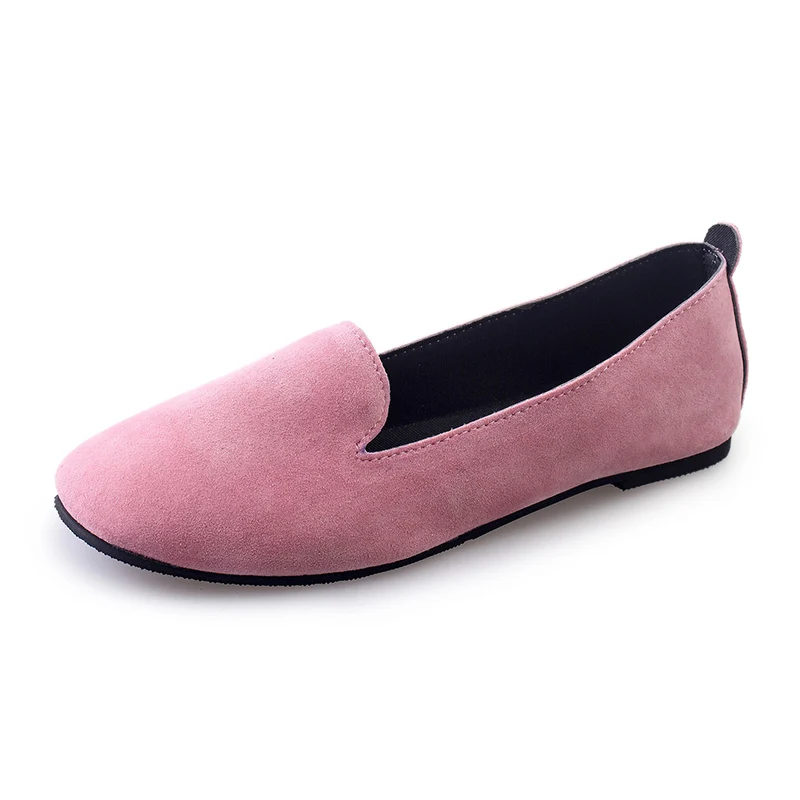 Weweya/Новинка; весенняя обувь с леопардовым принтом; женская обувь на плоской подошве наивысшего качества; лоферы в европейском стиле; повседневная обувь с круглым носком; большие размеры 35-40 - Цвет: Pink A