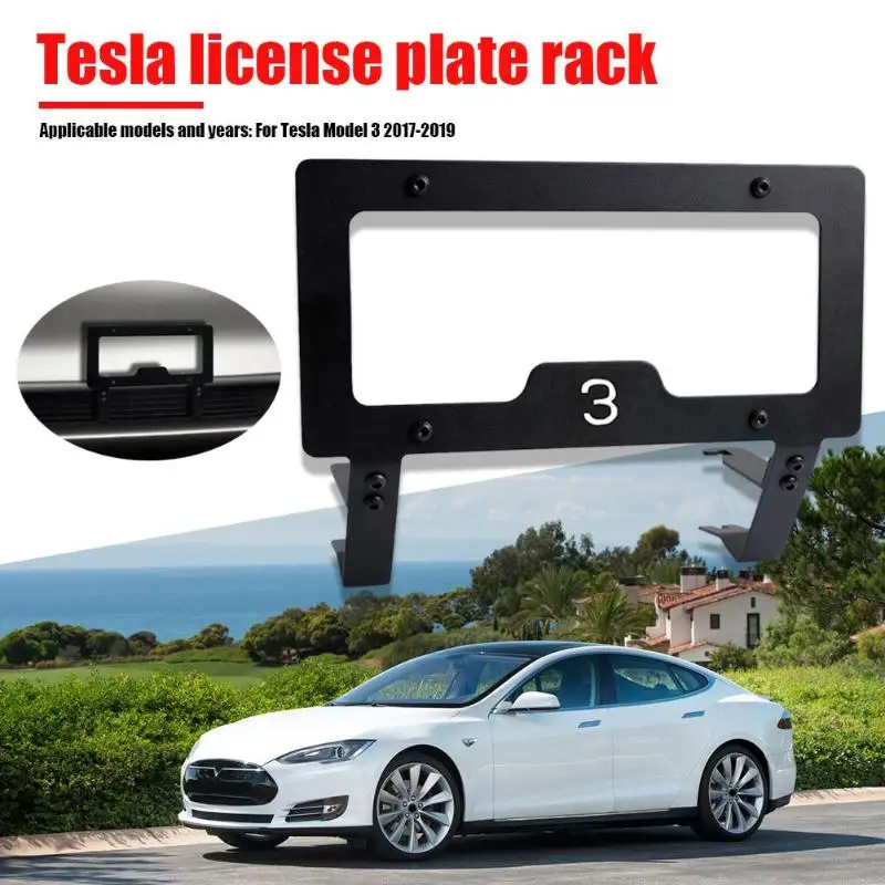 Передний бампер США номерной знак Монтажный кронштейн для Tesla модель 3