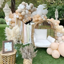 Balloons Garland Wedding Decoration 151pcs Matte Lvory Nude Apricot Cream Peach Birthday Party Anniversary Baby Shower Decor