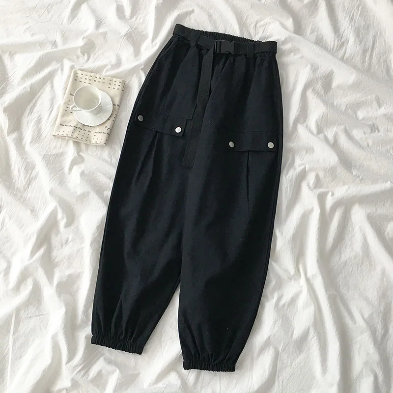 Neploe уличная Женская крутая карго брюки с поясом стрейч Высокая талия хип-хоп брюки Pantalon пот брюки Feminino 55570